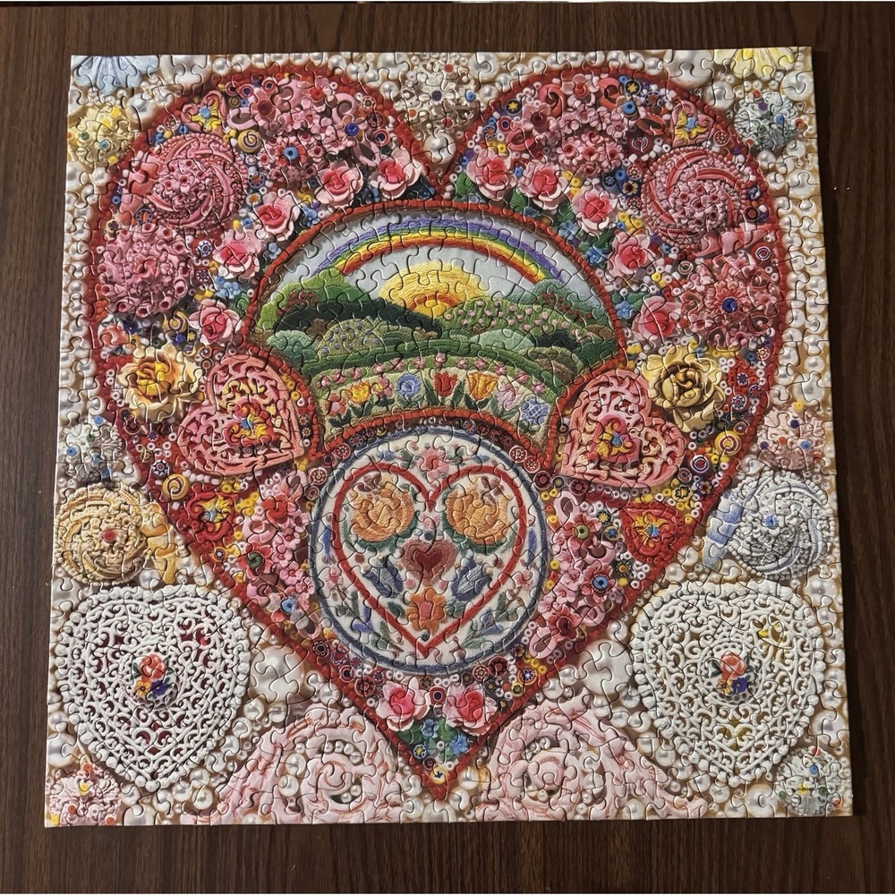 Vintage Springbok Puzzle Love Is The Heart In Blossom 500 pc COMPLETE